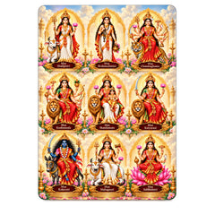 nine forms of Durga wall decor