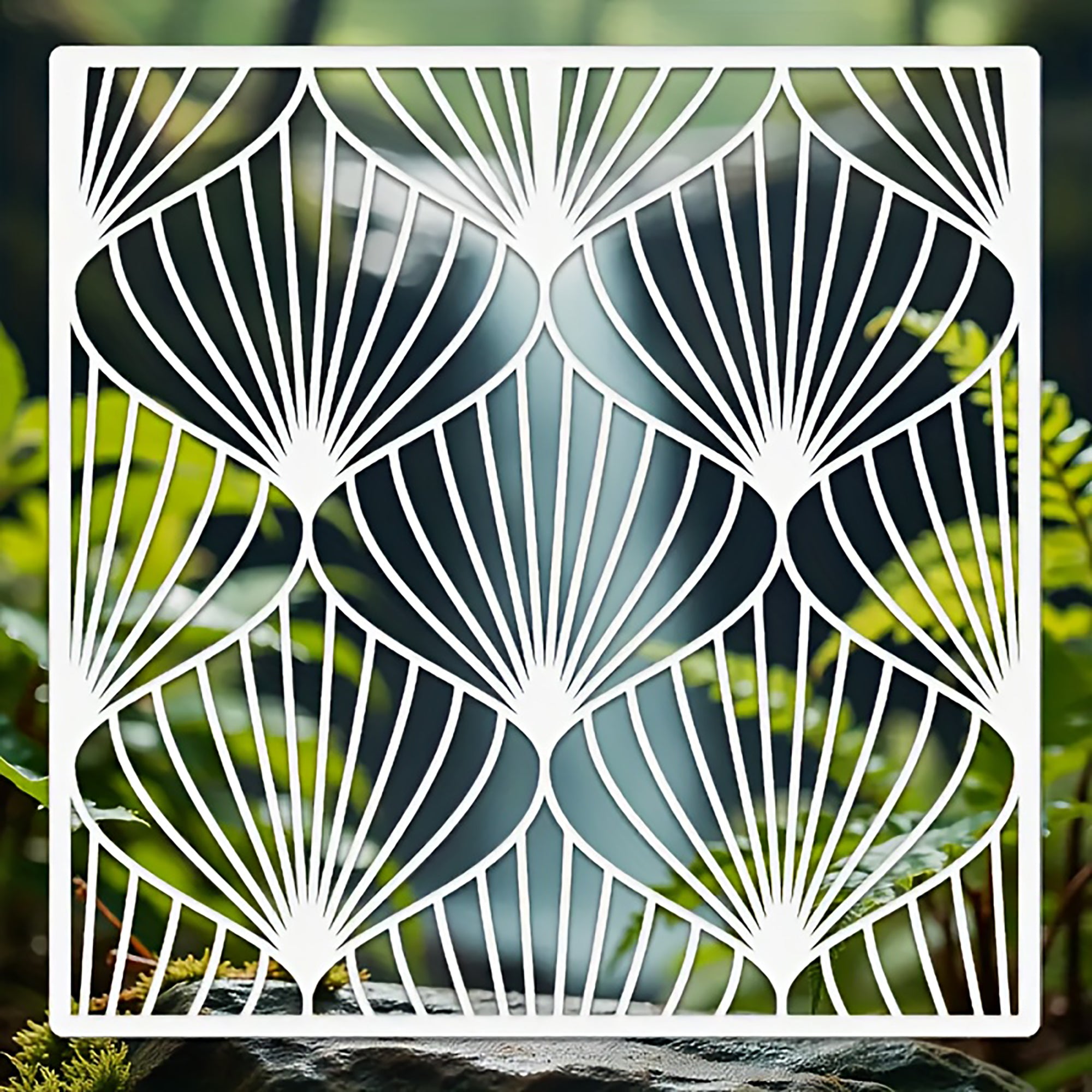 monstera leaf pattern stencil for fabric and home decor