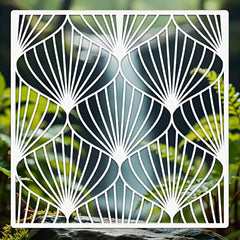 monstera leaf pattern stencil for fabric and home decor