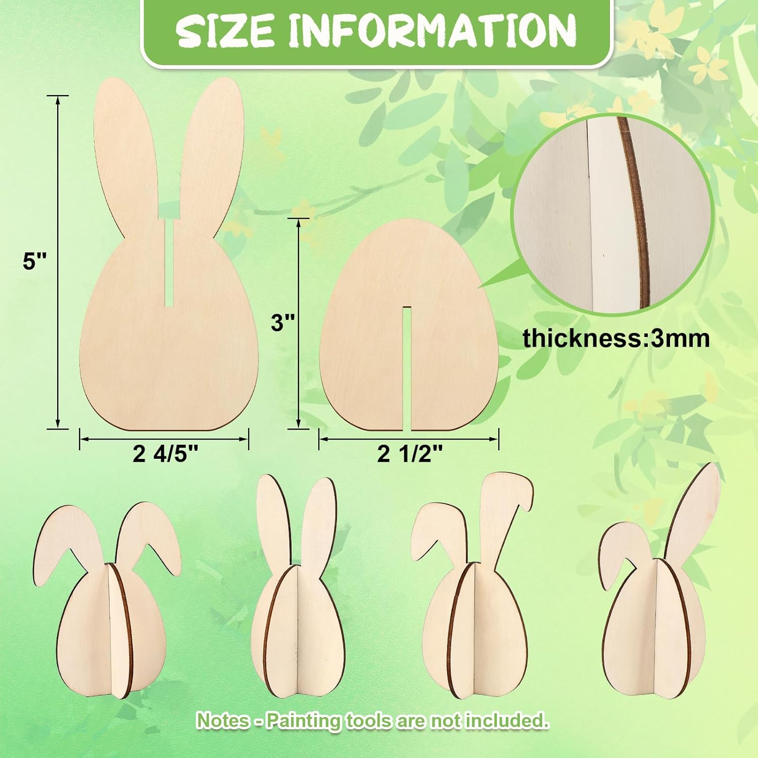 unfinished wood egg cutout