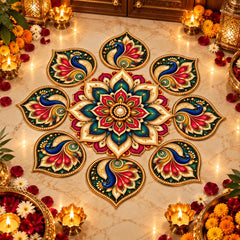 Diwali rangoli decoration for floor