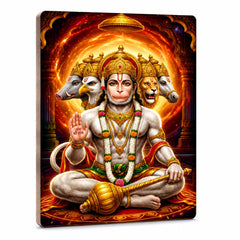 panchmukhi hanuman wall hanging for puja room