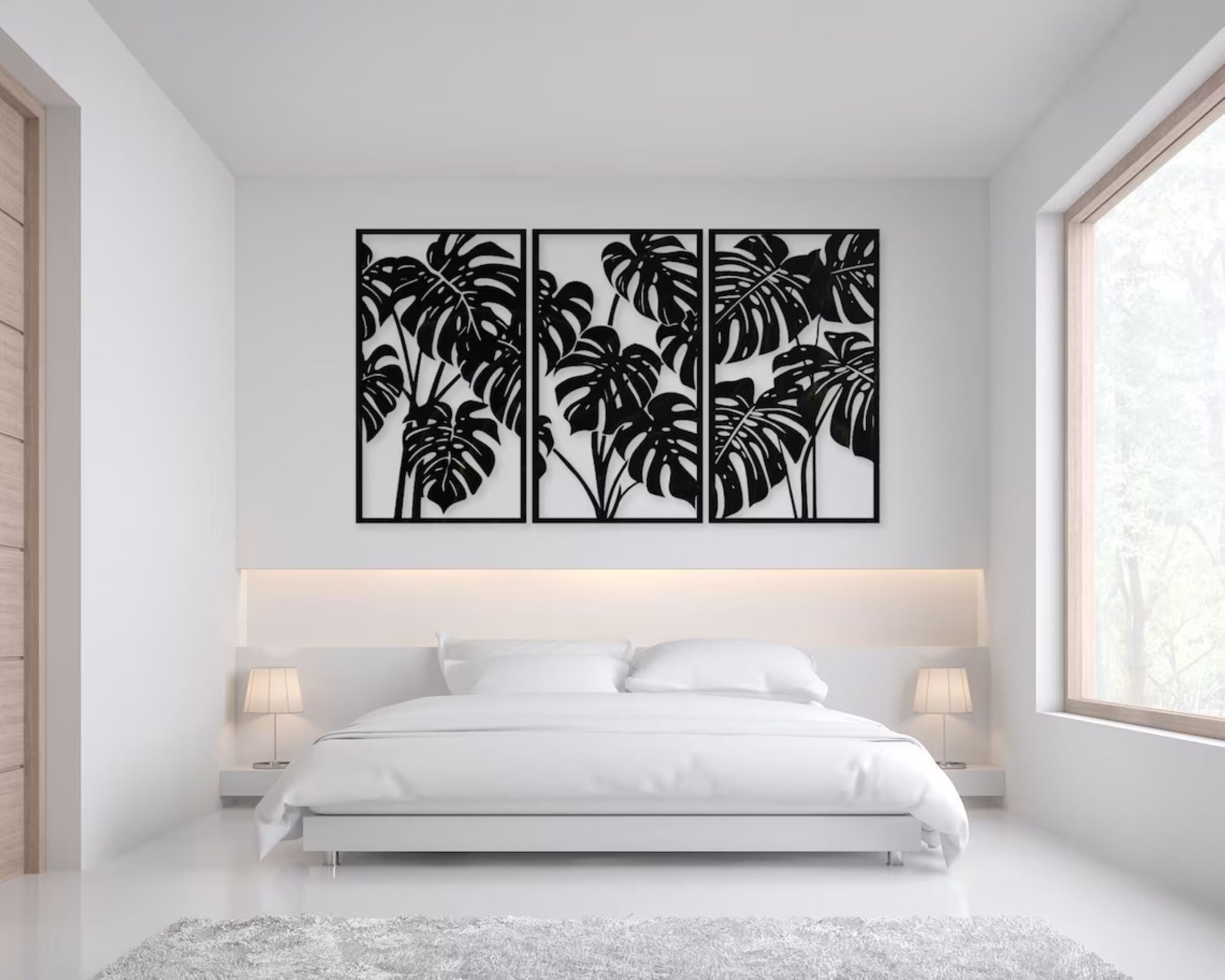 black wooden wall hanging decor for home