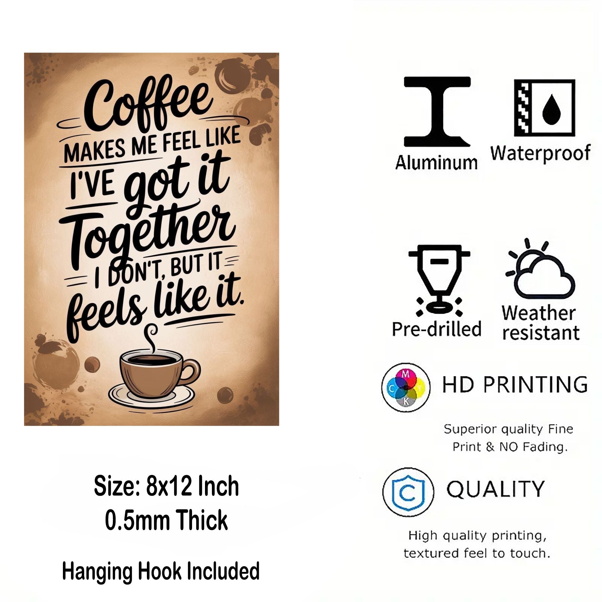 Coffee quote wall decor