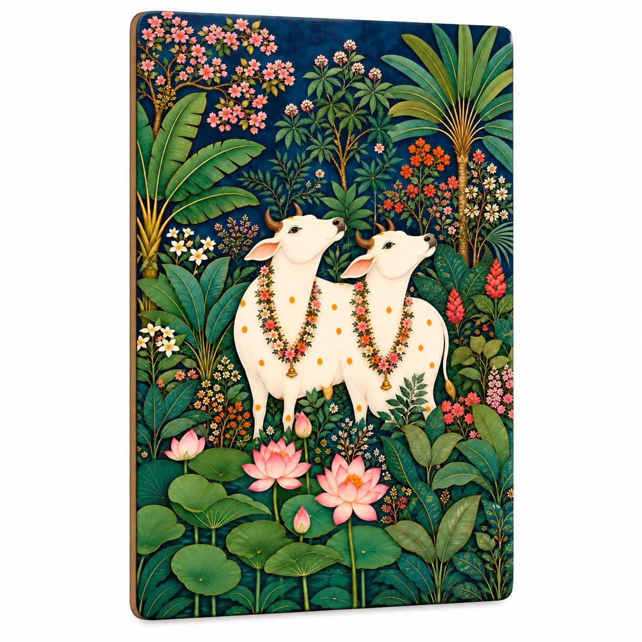 Cow and Botanical Nature Wall Decor