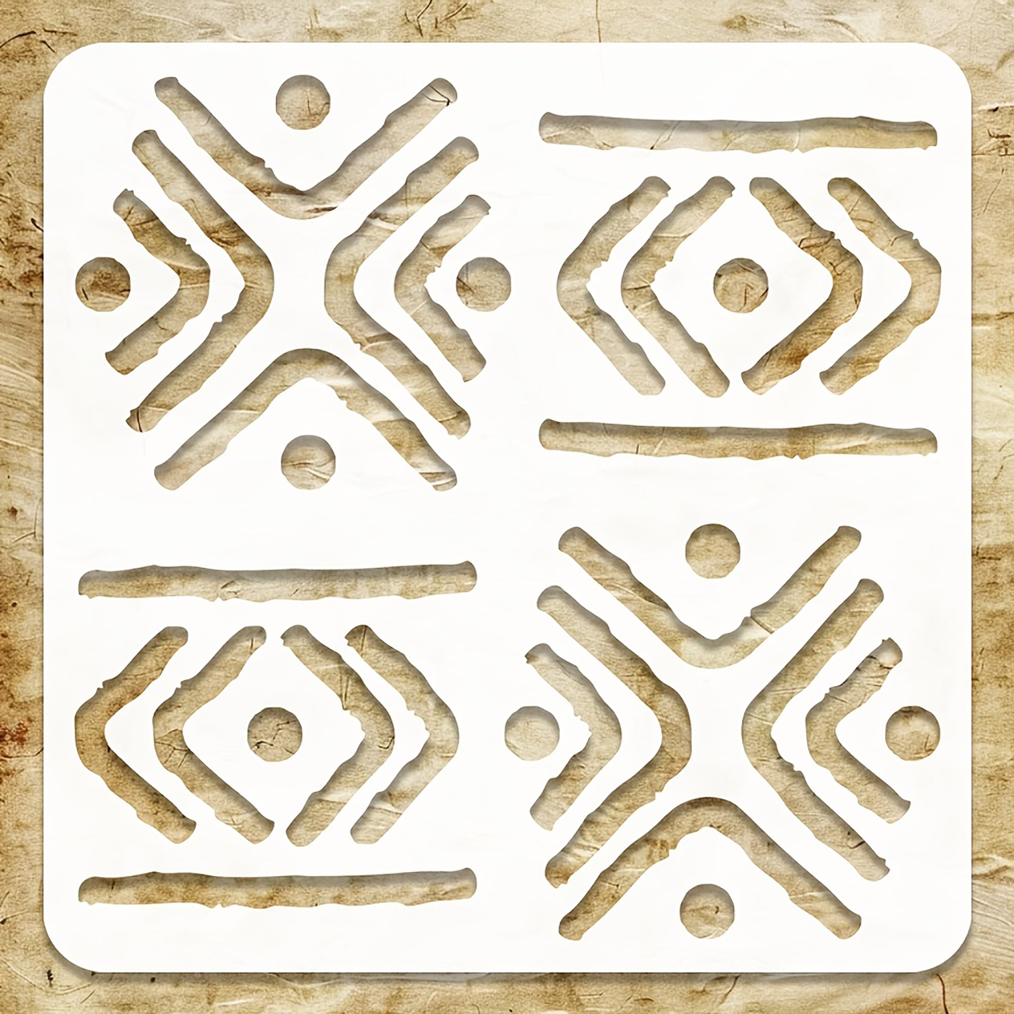 reusable tribal pet plastic stencil template