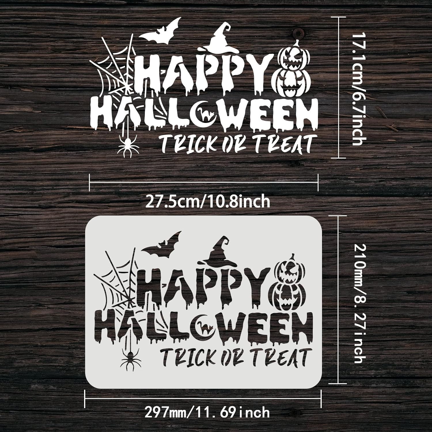 halloween lettering stencil for wall art