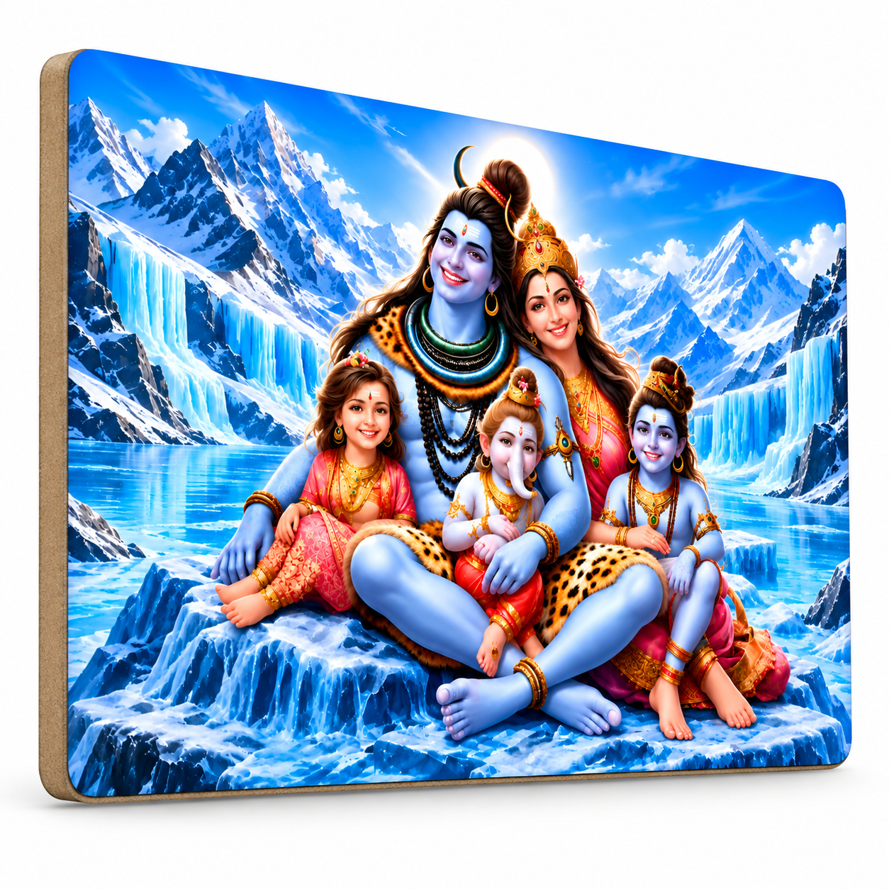 Shiv Parivar wall art for puja room