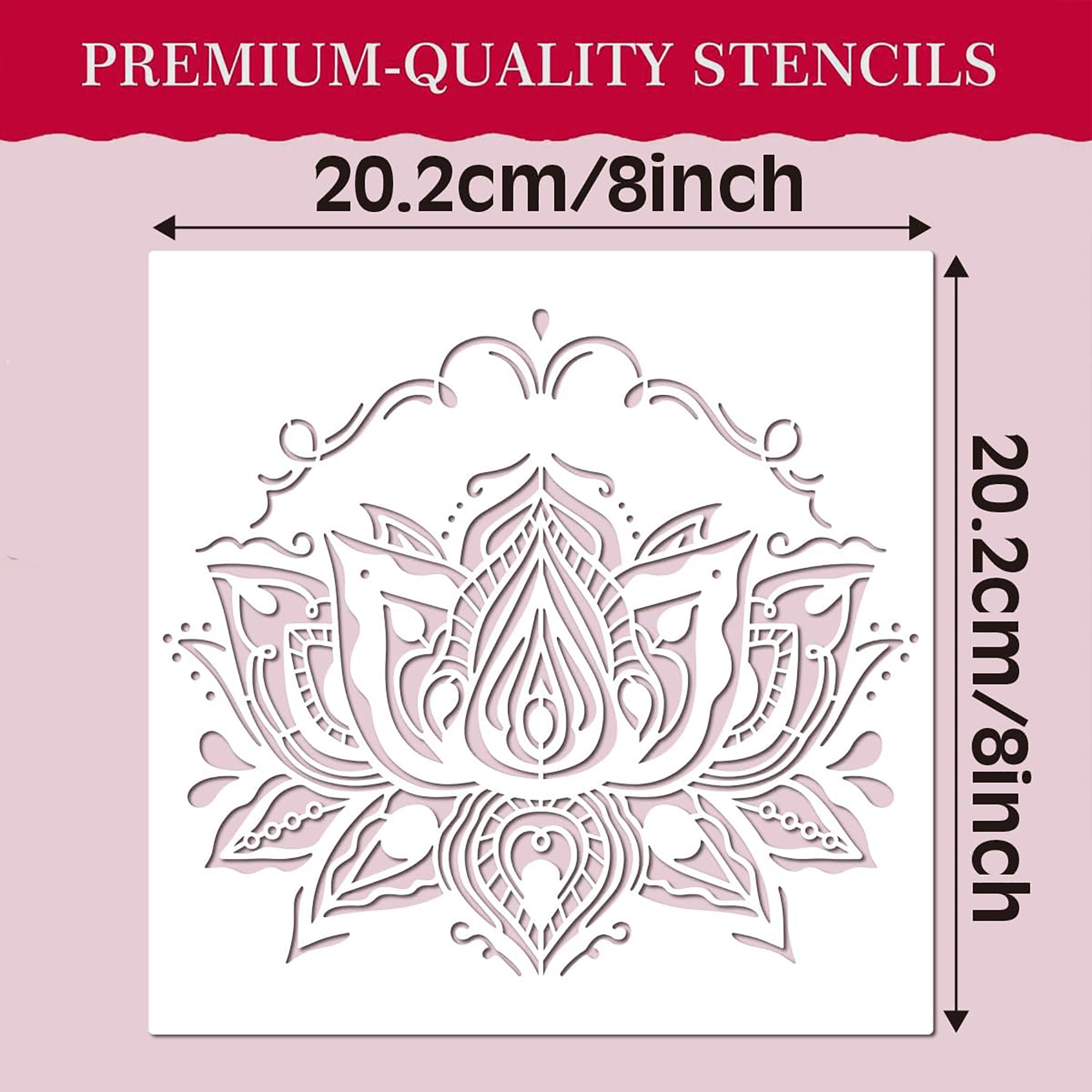 reusable lotus mandala stencil for diwali rangoli