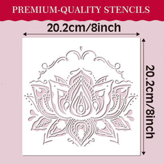 reusable lotus mandala stencil for diwali rangoli