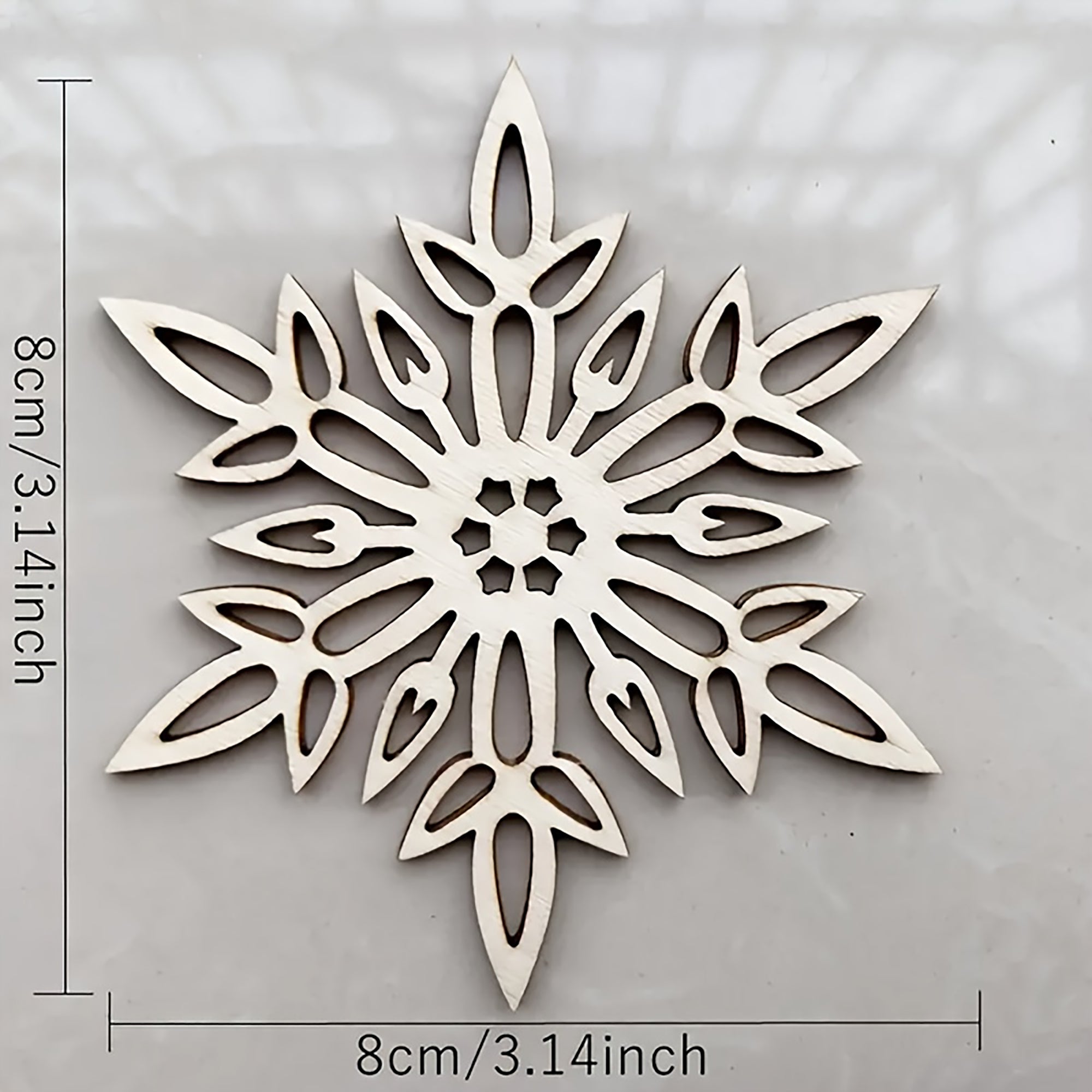 unfinished wooden snowflake cutouts for diy crafts