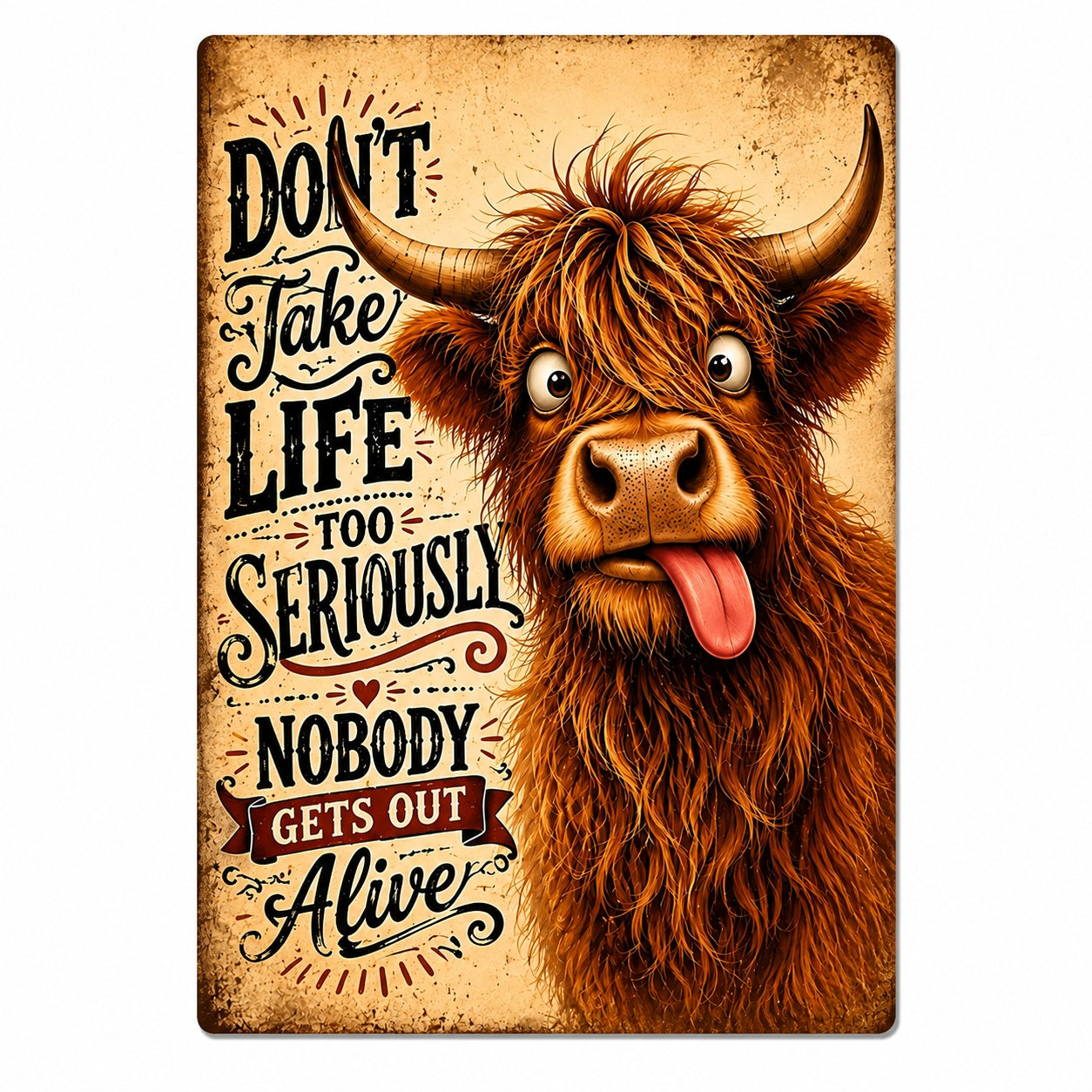 Highland Cow MDF Wall Decor