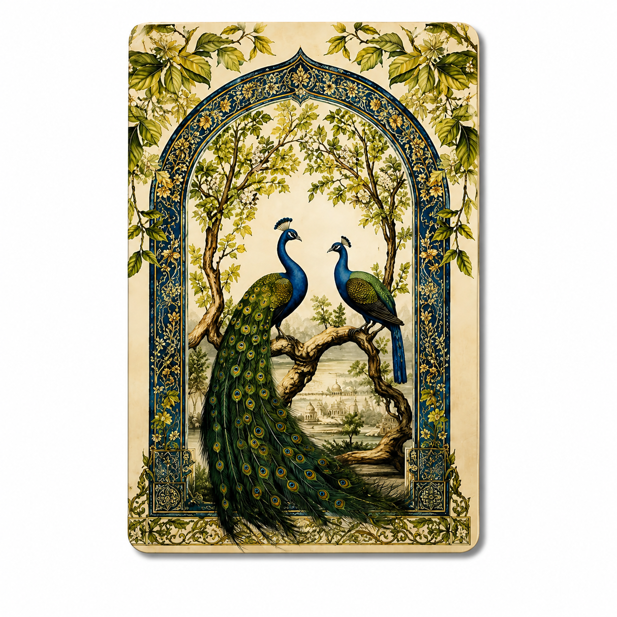 traditional peacock wall painting for living room