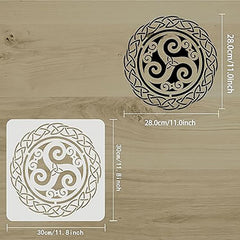 triple spiral stencil