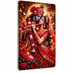 romantic theme Radha Krishna wall decor