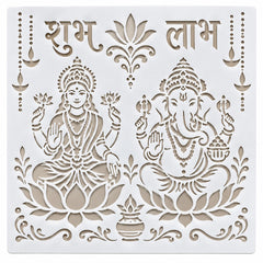 laxmi ganesh diwali stencil