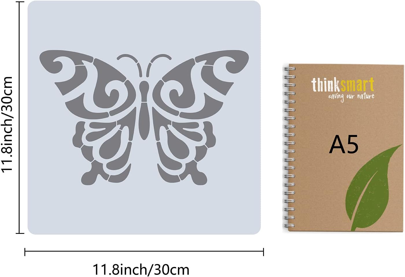 geometric butterfly stencil for diy art