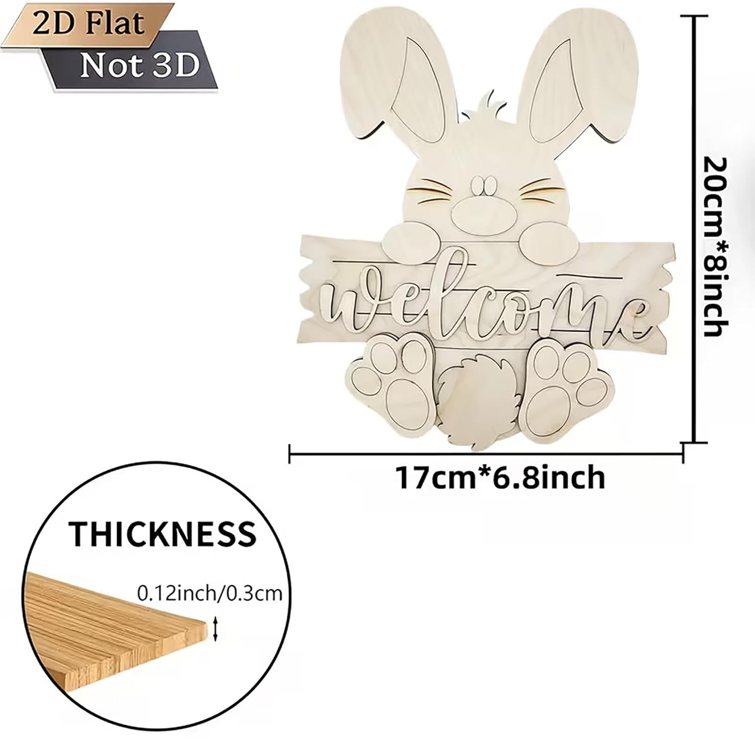 
easter bunny wooden shape