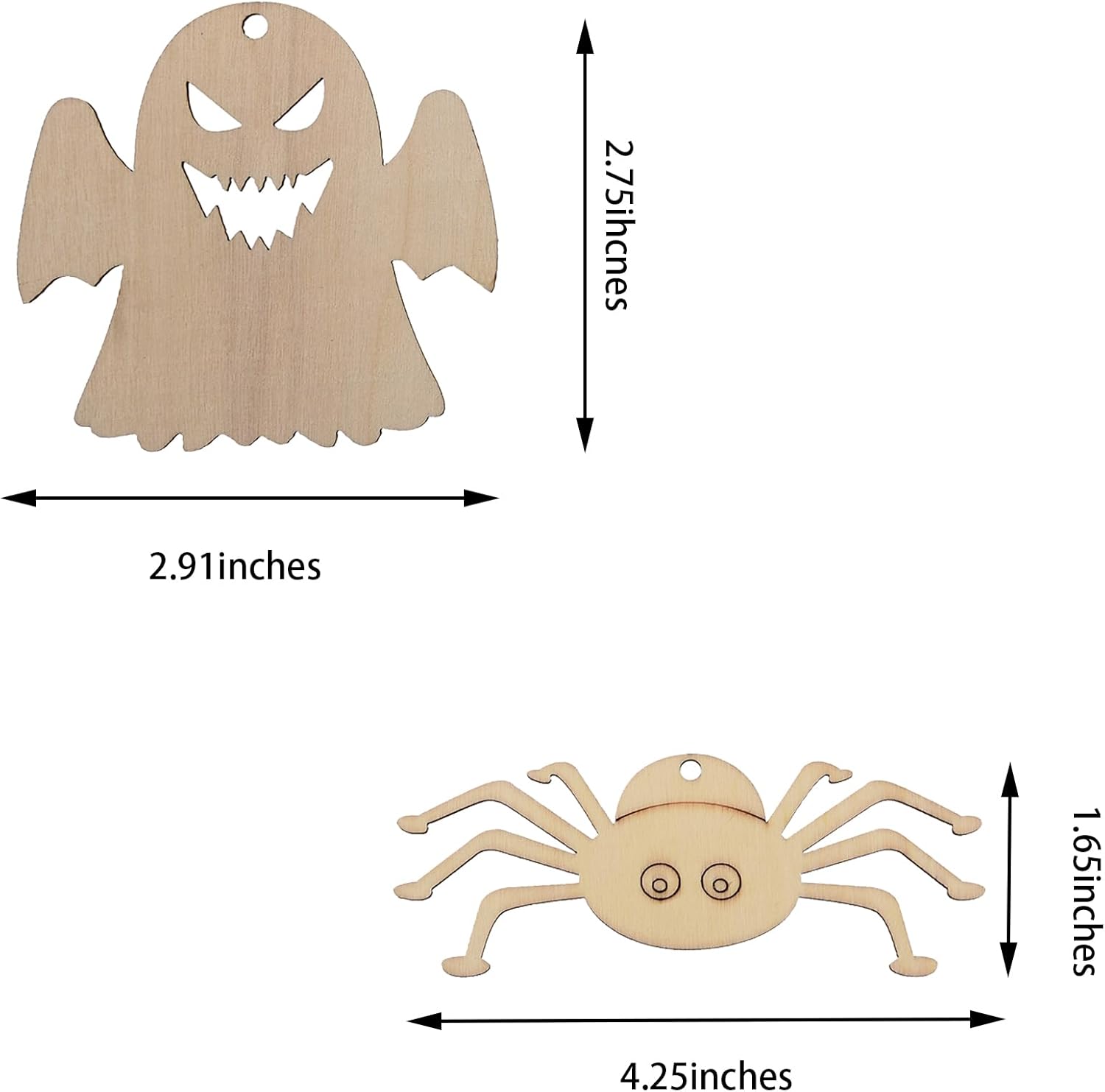 unfinished wood halloween shapes
