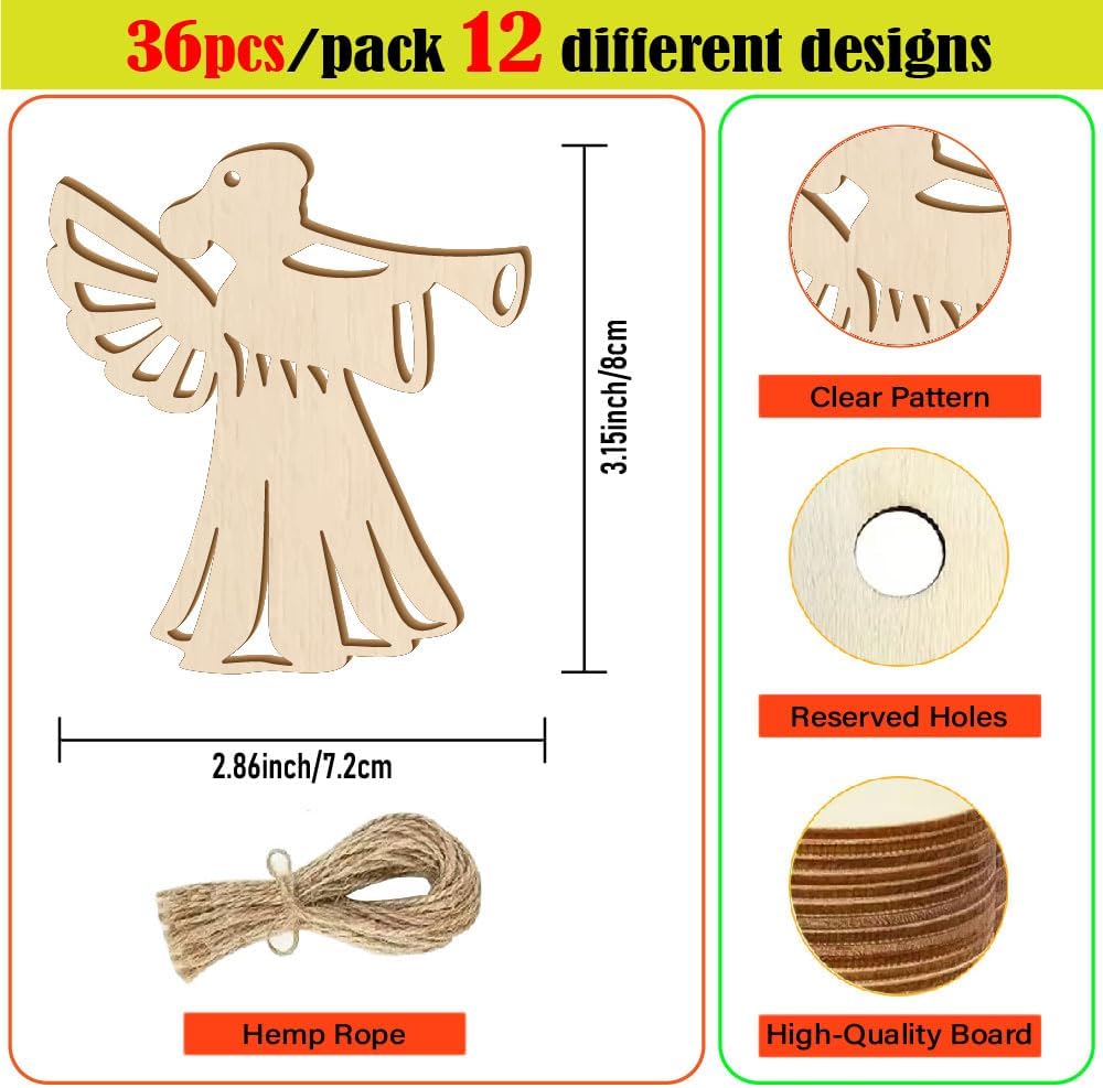 angel wood cutouts unfinished