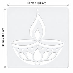reusable diya rangoli stencil for wall painting
