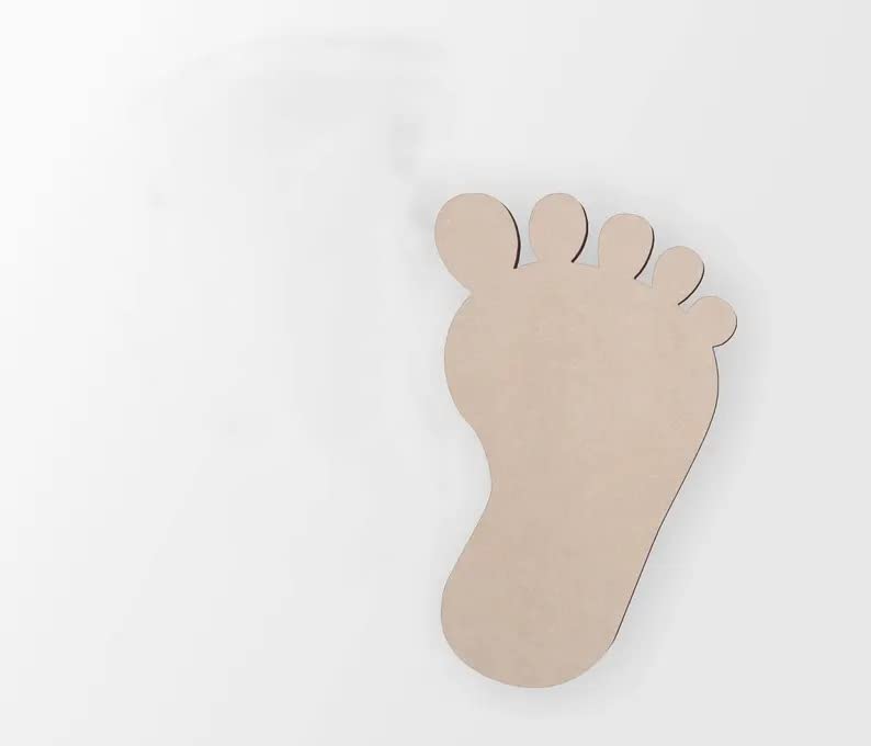 Beige foot-shaped object on a white background