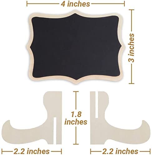 Small blackboard with dimensions labeled on a white background