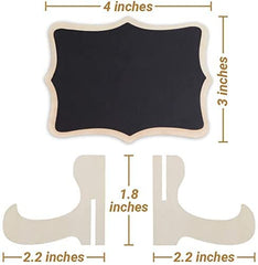 Small blackboard with dimensions labeled on a white background