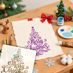 Reusable Christmas stencil for holiday home décor