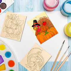 unfinished wooden pumpkin cutouts