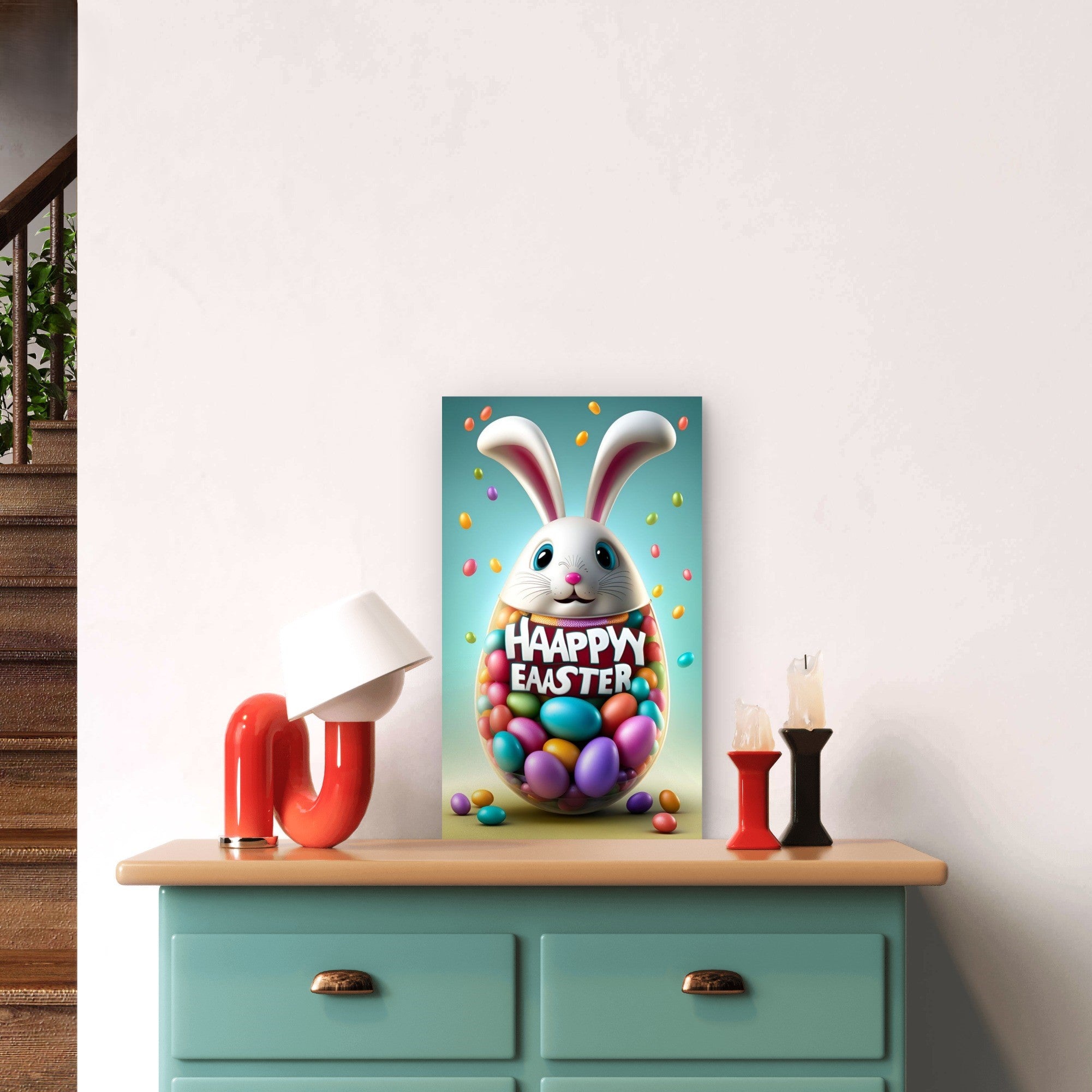 easter bunny wall decor for living room