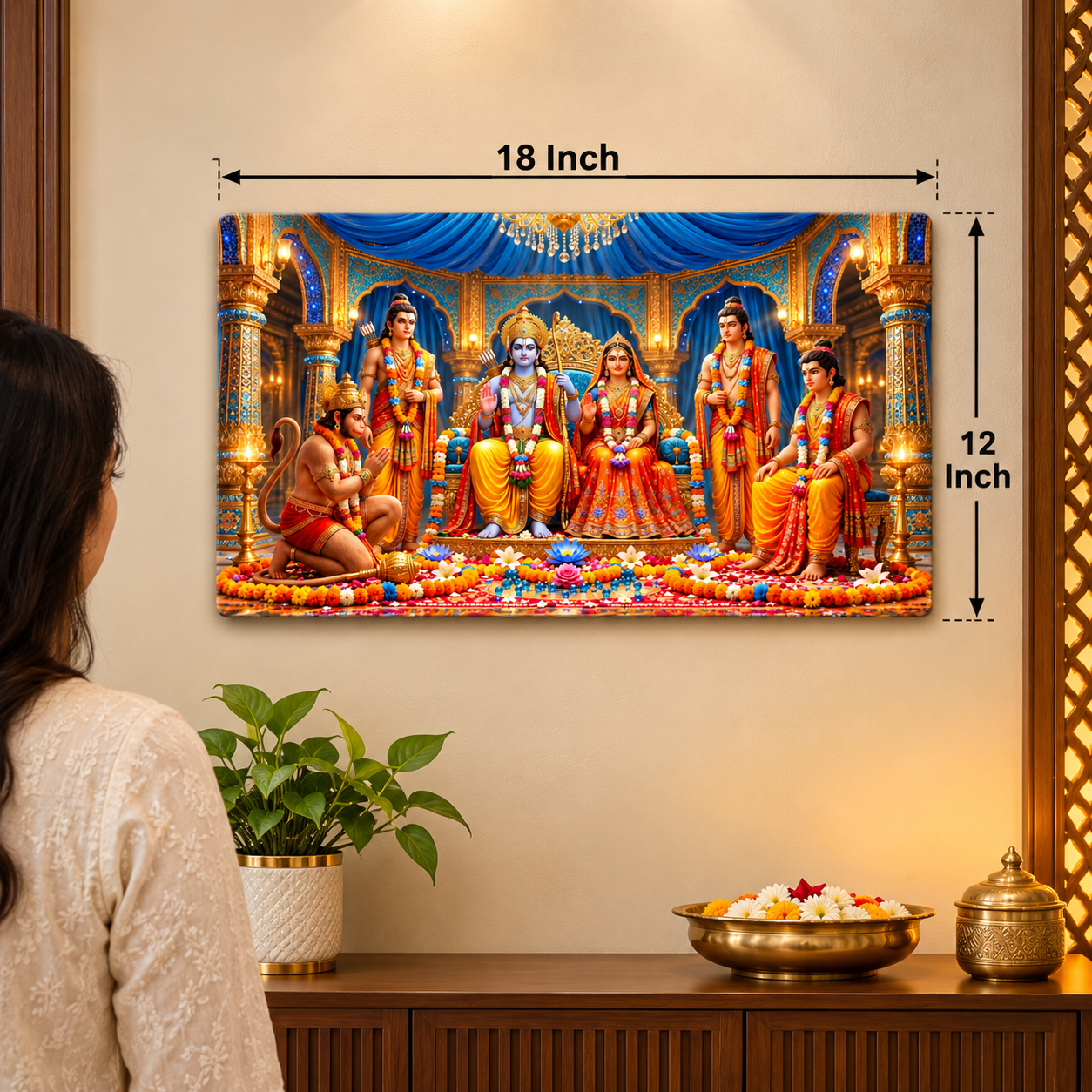 Ram Sita Lakshman Hanuman painting for home