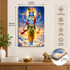 Vishnu Bhagwan wall art MDF