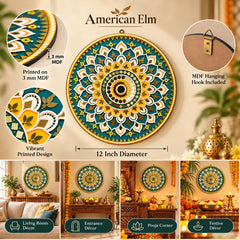 Yellow Teal Wall Decor for Living Room and Bedroom