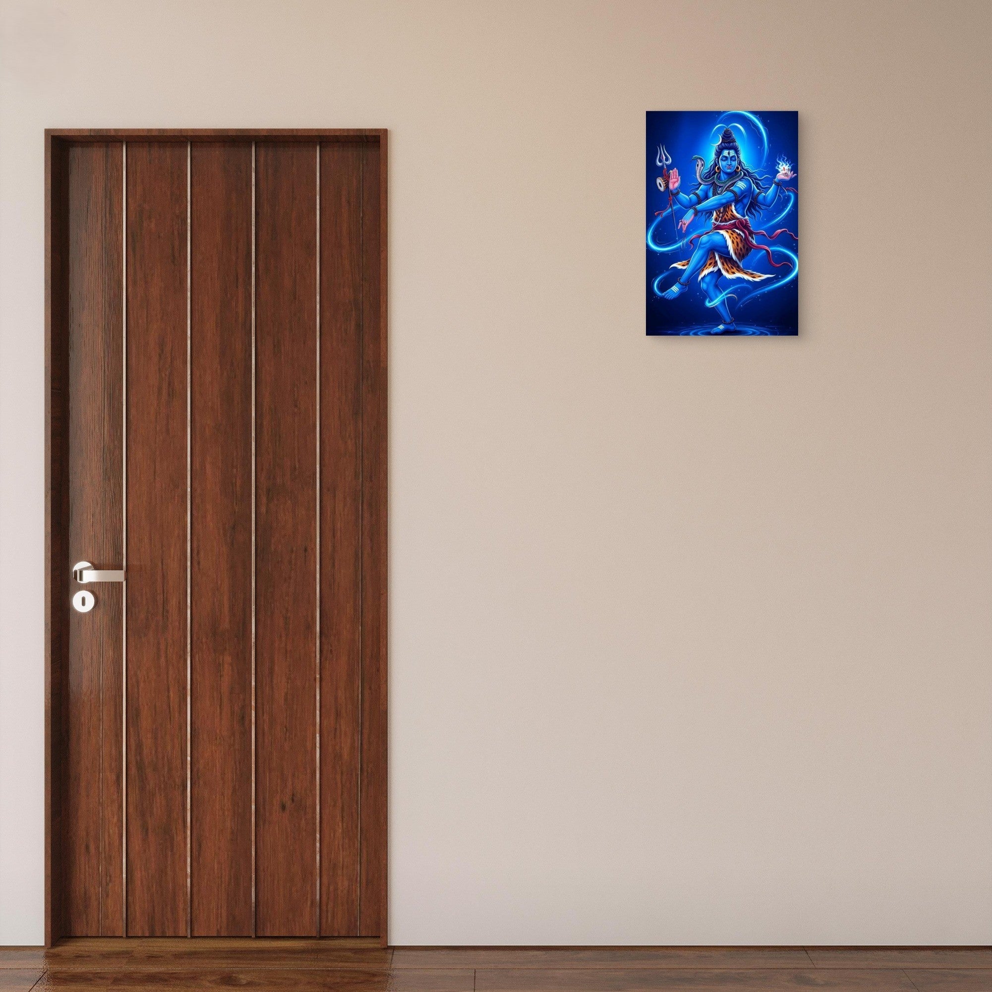Nataraja Shiva metal photo print wall decor for spiritual home decoration