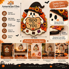 Boo Halloween sign for wall