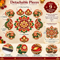 Diwali floor decoration for home entrance