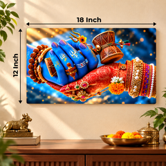 Shiv Parvati holding hands wall frame