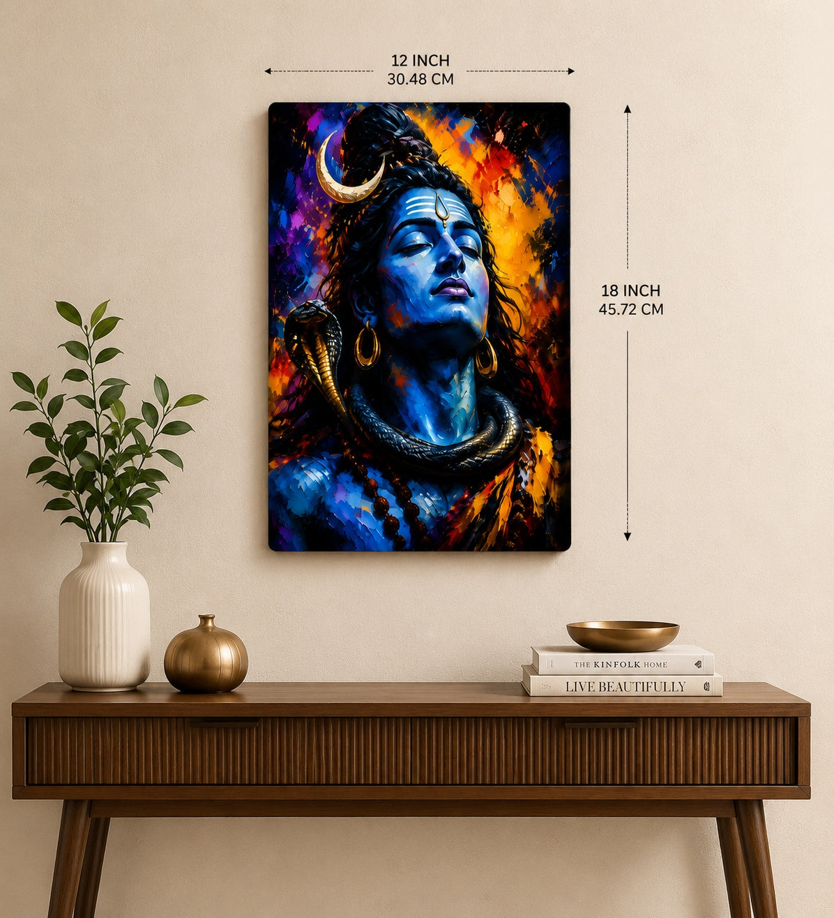 Shiva wall hanging for pooja room