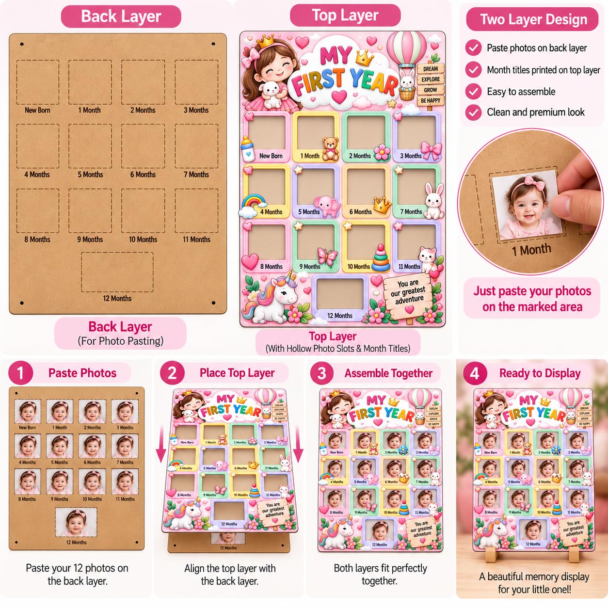 Two layer MDF baby memory board