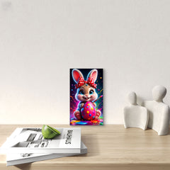 easter bunny aluminum wall print