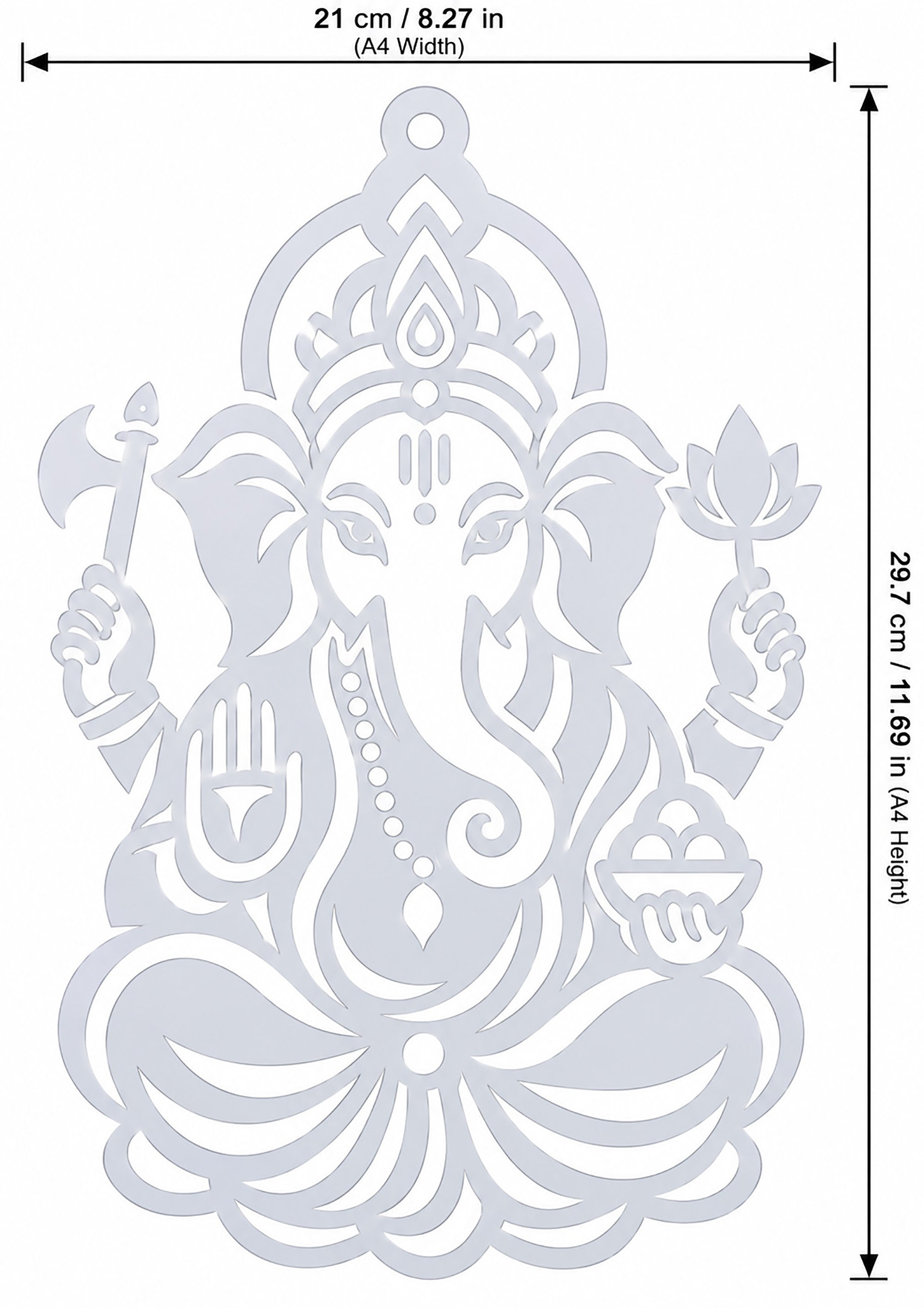 reusable ganesha stencil for canvas painting