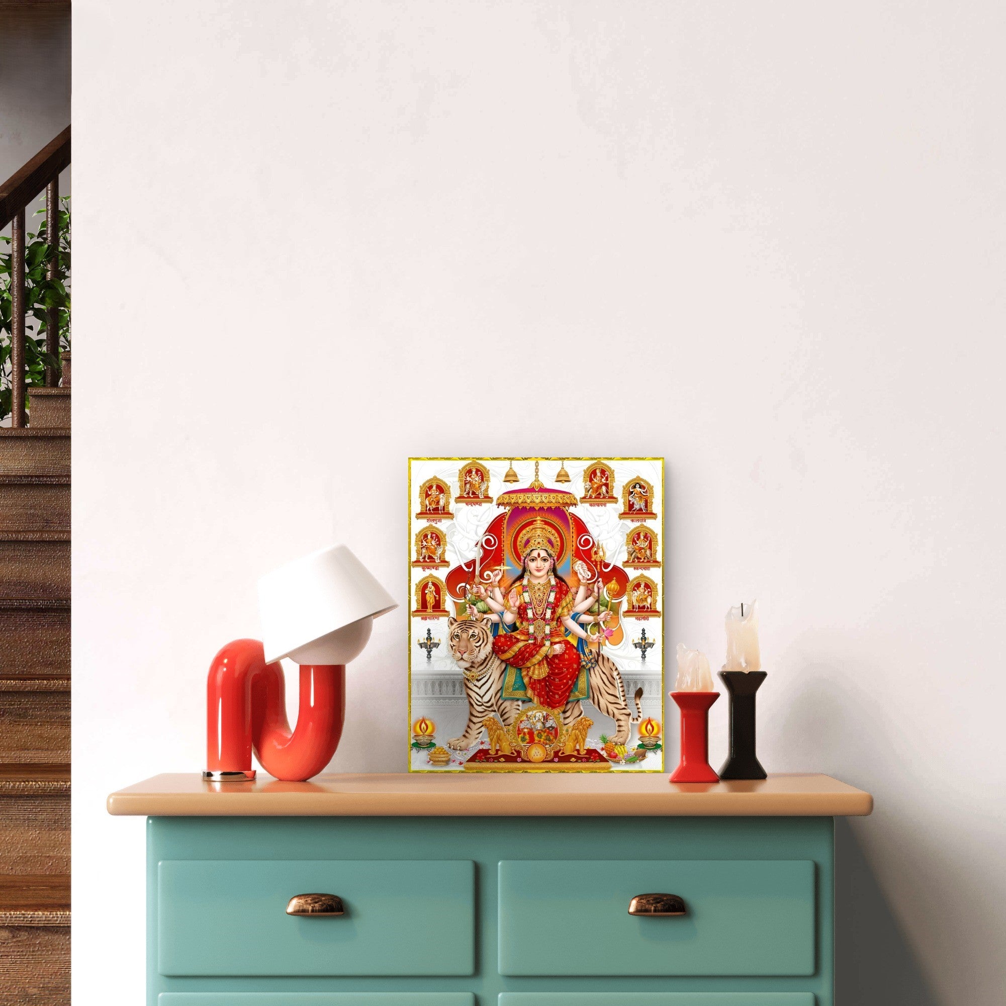 Hindu spiritual aluminum photo print