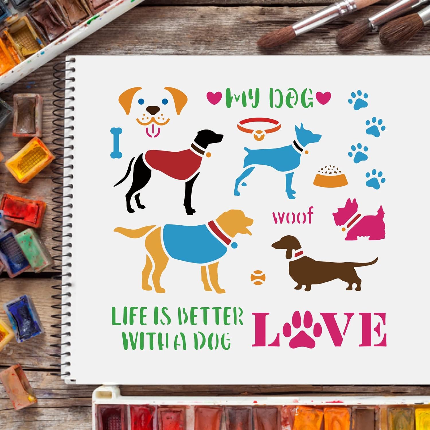 dog stencil template