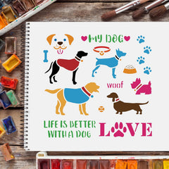 dog stencil template