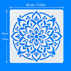 mandala stencil for festive floor art