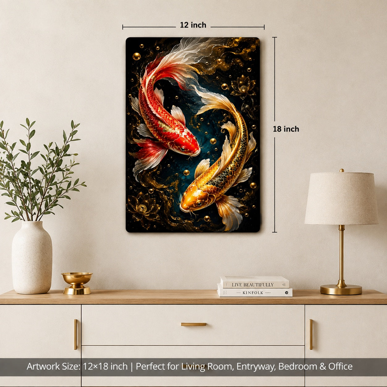 koi fish wall hanging for living room