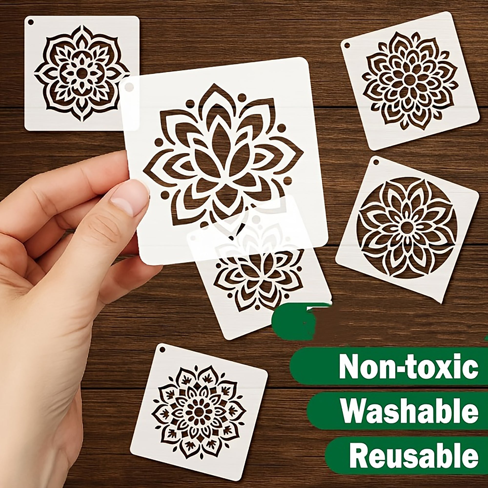 mandala rangoli stencil set for diwali floor decoration