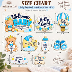 Baby welcome photo shoot kit wooden props