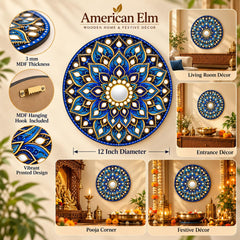 Ready to Hang Mandala Wall Decor for Pooja Room
